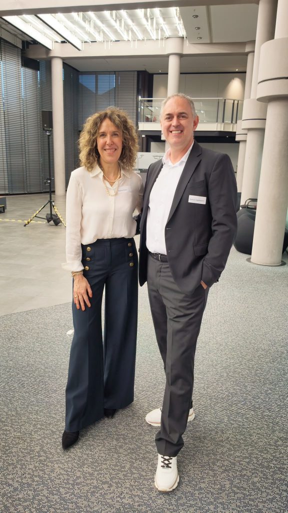 Susanne Graue von STADTLOCKE und Markus Vogelbacher von Ensider.net/Vertical Minds und STADTLOCKE-Partner auf dem MPW-Media 2026 von Monika v. Pölnitz-Egloffstein