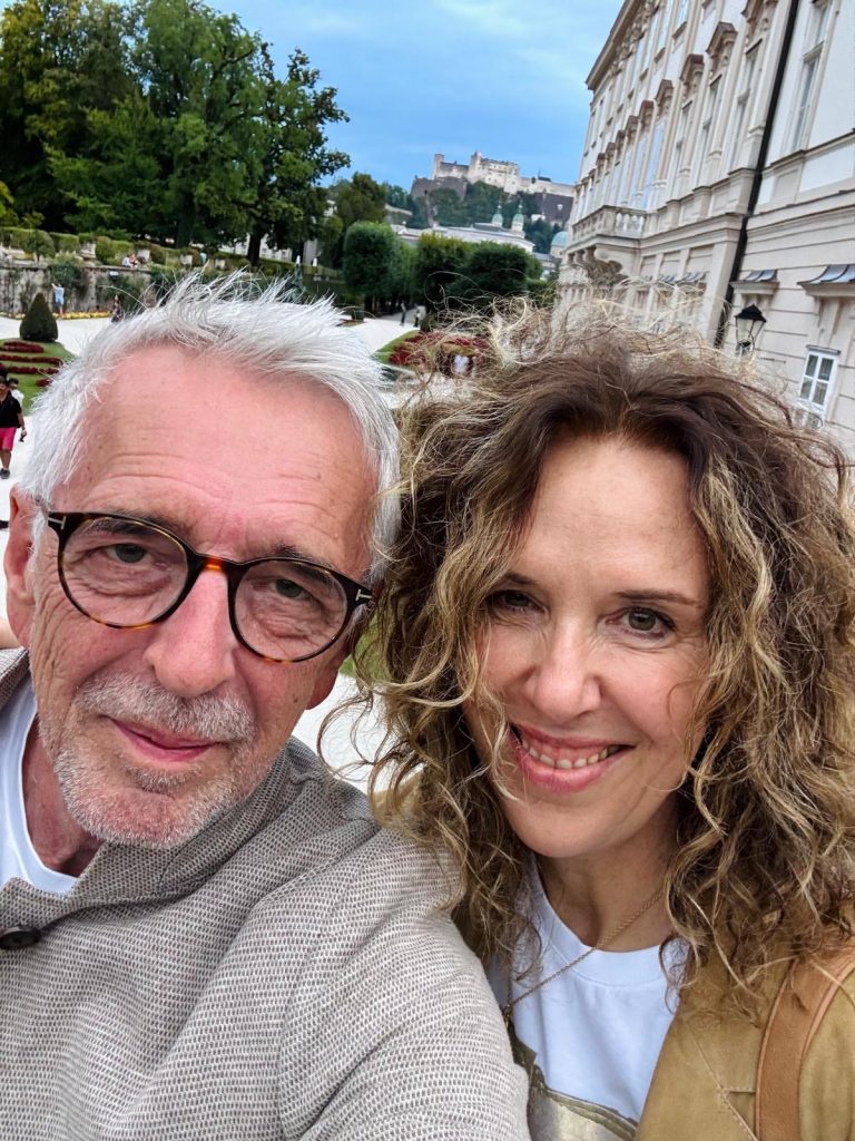 Wolf Heider-Sawall und Susanne Graue aka Stadtlocke im Mirabellgarten in Salzburg