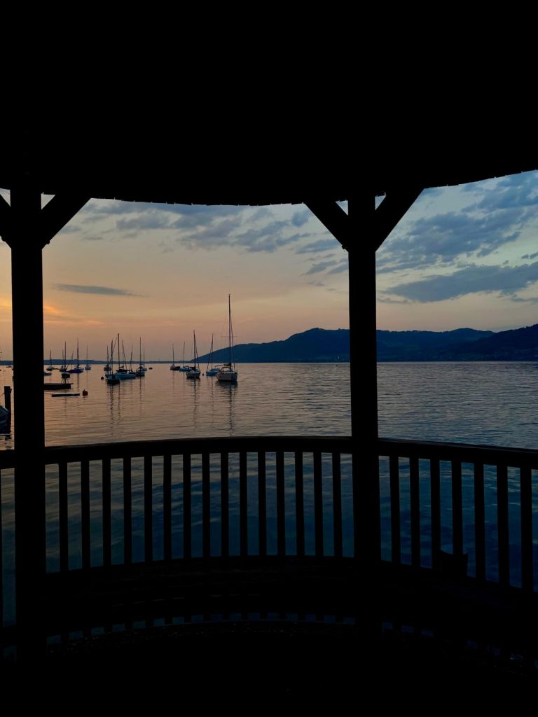 Sonnenuntergang am Attersee