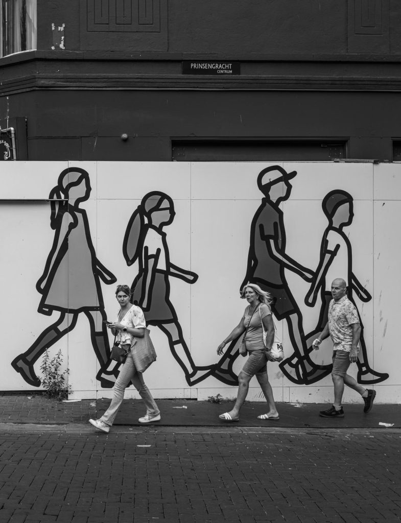 Straßenkunst in Amsterdam Foto: Wolf Heider-Sawall